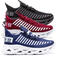 kit 3 tenis unissex masculino feminino Oldsen corrida academia, Pto, B