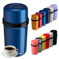 Garrafa Térmica 250ml Fano Azul Unitermi Café Chá Suco Água, Azul, 250