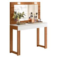 Escrivaninha Penteadeira Camarim Real - Mobler Cinamomo Mel/Branco