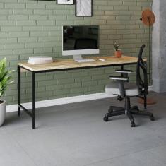 Escrivaninha 180cm Estilo Industrial Diretor Active Yescasa Carvalho/preto