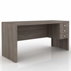 Mesa para Escritório com 3 Gavetas Me4113 Tecno Mobili Carvalho