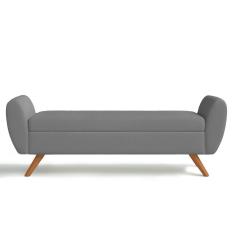 Recamier Bau Grecia 1,20M Suede Cinza - Clique Decor