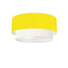 Plafon Duplo Cilíndrico Vivare Md-3017 Cúpula Tecido 50x40cm - Bivolt
