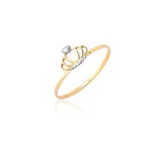Anel Coroa Tiara Princesa Ouro Puro 10k As517 - MAEHLER Arte Em Joias,