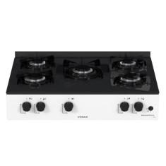 Fogao de Mesa 5 Bocas Venax Grand Petit Line Branco Gas Glp