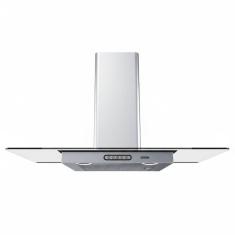 Coifa De Parede 90cm Vidro Reto Duto Slim Fogatti Inox 220V