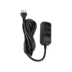 Extensao 3 Tomadas Tripolar 20A 3m Preto Force Line