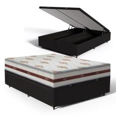 Cama Box Baú Queen + Colchão de Molas Ensacadas - Anjos - Classic 158cm