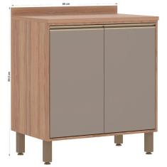 Balcão Luciane Yara 80 cm 2 Portas com Tampo 