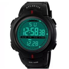 Relógio Digital Masculino Esportivo Prova D´Água Atlantis