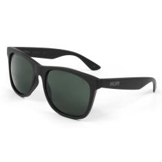 Óculos de Sol HUPI Luppa Armação Preto Fosco Lente Verde Rostos GRANDES, Cor: Preto