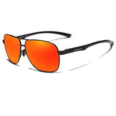 Óculos de Sol Masculino Kingseven Aviador Militar Polarizados UV400 Espelho (C2)
