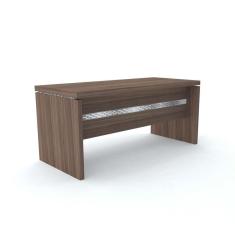 Mesa de Escritório Pé Painel PE50 em MDP 180 x 70 cm Cor Walnut