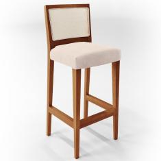 Banqueta Alta Cozinha Branco Zion L02 Bege