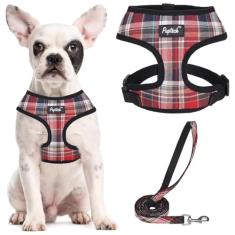 PUPTECK Peitoral para cães de malha macia para animais de estimação e gatos, colete acolchoado confortável sem puxar