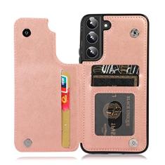 UEEBAI Capa para Samsung Galaxy A13 5G/A04s, capa flip de couro PU de luxo [dois fechos magnético] [compartimentos para cartões] Função de suporte em relevo padrão floral durável macio TPU capa