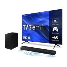 Combo Smart TV Samsung 58&quot; UHD 4K 58CU7700 2023 + Soundbar HW-B550