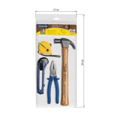 Kit de Ferramentas Tramontina com Martelo Estilete Alicate e Trena 4 p