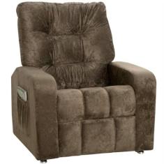 Poltrona do Papai Reclinável Matrix Azera Em Tecido Suede Marrom - MAT