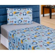 Jogo De Lençol Estampado Solteiro Infantil Bouti Kids 03 Peças - Bia E