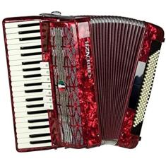 Acordeon 120 Baixos Vermelha Cadenza