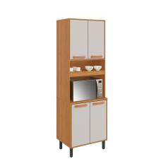 Armário Itatiaia Paneleiro Nápoles 4 Portas Cinamomo Off White