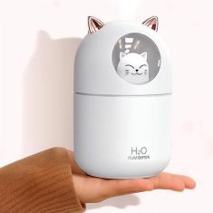 Umidificador Aromatizador Difusor Infantil Gatinho Luz Rgb - Utimix