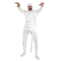 Fantasia Halloween Múmia Masculino Adulto Homem Zumbi