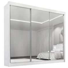 Guarda Roupa Dubai D Doro Casal Todo Espelhado 3 Portas 6 Gavetas Cor 