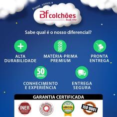Cama Box Baú Solteirão (Colchão + Box) Molas Ensacadas BF Colchões 97x203x64cm