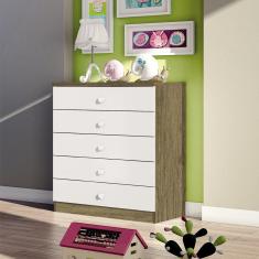 Cômoda Infantil 5 Gavetas Bala de Menta I710  Henn