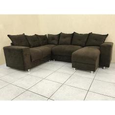 Sofá Canto Marrom 603 Áustria
