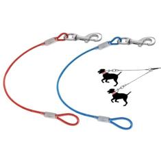 Miao Chuai Extensão de coleira para cães à prova de mastigação, suporte adicional a qualquer trela, coleira e arnês, extensor de guia para cães grandes e médios caminhando, correndo e treinando,