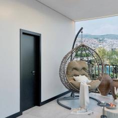 Kit Porta Completa com Ferragens 74x213x14 Direita Preto