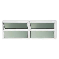 Janela de Alumínio Basculante 2 Seções 40x150cm Vidro Mini Boreal Plus