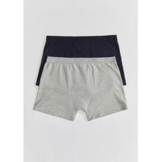 Kit 2 Cuecas Boxer com Elástico Personalizado - Hering, XXG, Azul