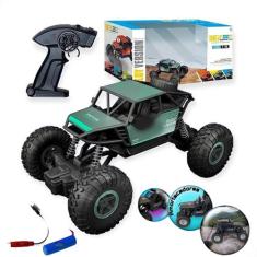 Carrinho de Controle Remoto Jeep Monster Truck Brinquedo Bateria Recar