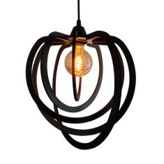 Lustre Luminária Pendente Madeira Sala Quarto Cozinha Balcão Circular 