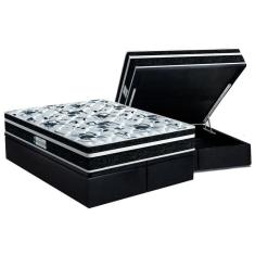 Cama Box Baú King: Colchão Ortopédico Probel D28 ProDormir Advanced Tech1000 Plus + Base CRC Suede Gray (193x203)
