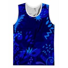 Abadá Regata Adulto Carnaval Fantasia Bloquinho Colorido - Calupa, Azu