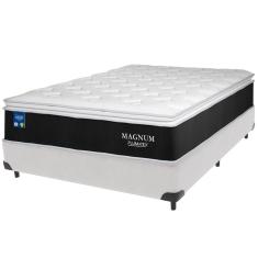 Cama Box e Colchão Magnum Molas Ensacadas Casal Plumatex