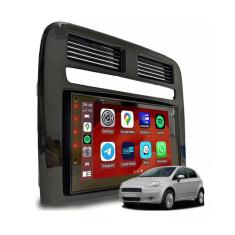 Kit Multimídia Punto 2008 / 2012 Mold Black Piano 7 Pol CarPlay Androi