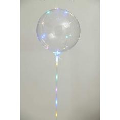 Balão Com Luz Led Colorido Bubble Transparente Festas Luz