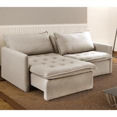 Sofá Cama Retrátil 200 Cm Califórnia Bege