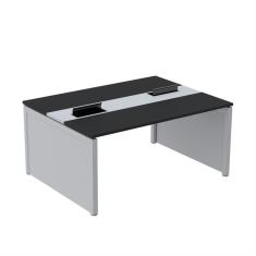 Mesa De Plataforma Dupla Para 2 Pessoas Corporativa 160x120/2p Preto/cinza