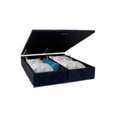 Base Box Baú King 193x203 Suede - PH&S, Preto