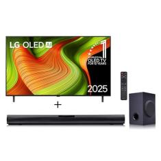 Combo Smart TV LG OLED AI B5 4K de 55 polegadas 2025 + Soundbar LG SQC1 160W RMS, Bluetooth, 2.1 Canais  - OLED55B5.SQC1