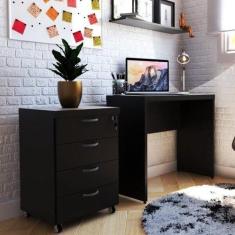 Escrivaninha Mesa Escritório 90cmx42cm 40mm com Caixa de Tomada - Bram