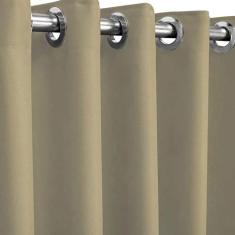 Cortina Blackout Tecido 300x250 Ilhós Cromado Admirare, Bege
