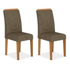 Conjunto 2 Cadeiras Lima Cinamomo/ Cappuccino - Moveis Arapongas
